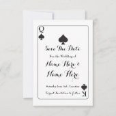 Queen Ace Spades Wedding日付王の招待を救って下さい セーブザデート (正面)