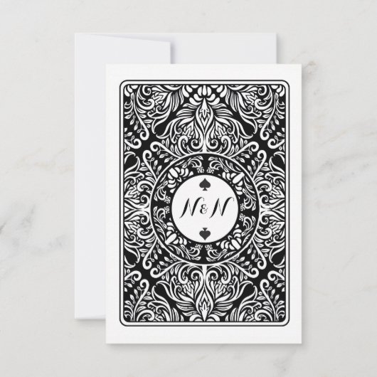 Queen Ace Spades Wedding日付王の招待を救って下さい セーブザデート (裏面)