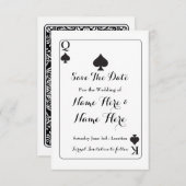 Queen Ace Spades Wedding日付王の招待を救って下さい セーブザデート (正面/裏面)