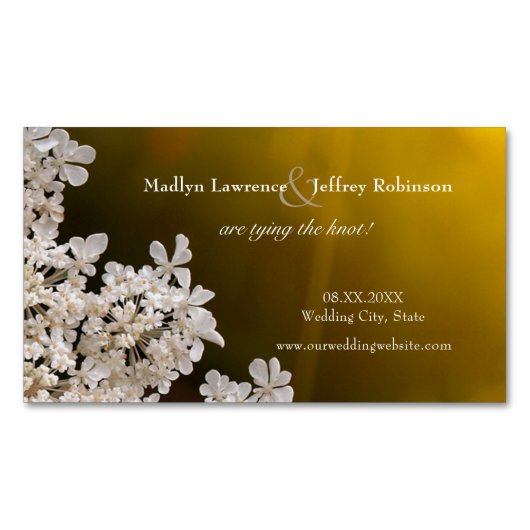 Queen Anne's Laceのサンライトの結婚式は、日付を除く マグネット名刺 (正面)