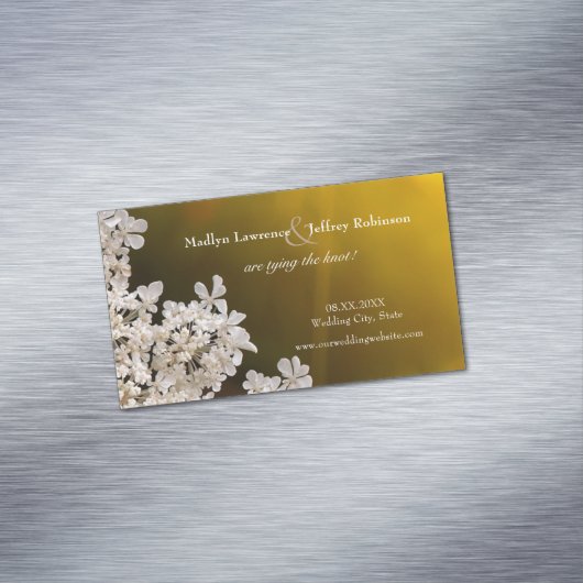 Queen Anne's Laceのサンライトの結婚式は、日付を除く マグネット名刺 (インサイチュ)