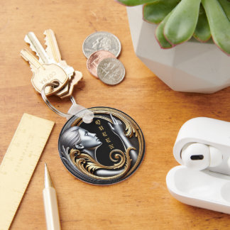 Queen Art's Metal Circle Keychain - エレガント, Light キーホルダー