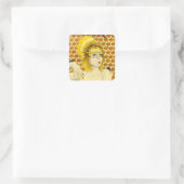 Queen Beeステッカー – 超現実的なファンタジーアート スクエアシール (バッグ)