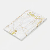 QUEEN BEEポストイットノート – 金ゴールド大理石ビークラウン ポストイット (アングル)