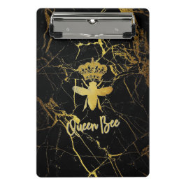 QUEEN BEE モダン ミニ クリップボード ゴールド & ブラック