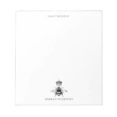 Queen Bee Crown From The Desk Of Personalized ノートパッド (正面)