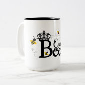 Queen Bee、Honey Bee、のまわりに、Gift for Her ツートーンマグカップ (正面左)