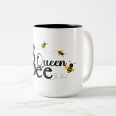 Queen Bee、Honey Bee、のまわりに、Gift for Her ツートーンマグカップ (正面右)