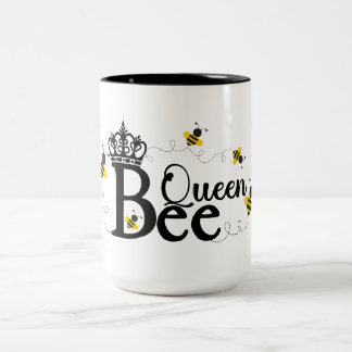 Queen Bee、Honey Bee、のまわりに、Gift for Her ツートーンマグカップ