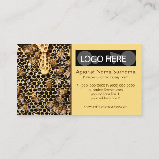 Queen Bee Honey Comb写真 名刺 (裏面)