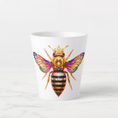 Queen Bee With Crown カフェラテマグ (正面)