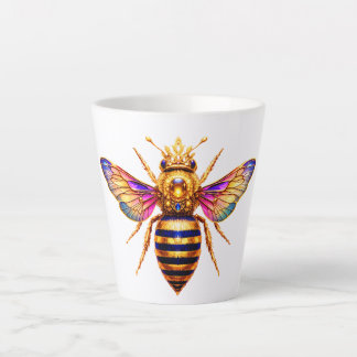 Queen Bee With Crown カフェラテマグ