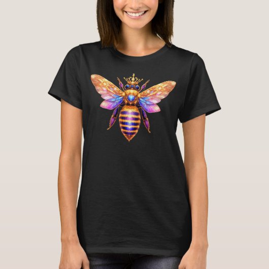 Queen Bee With Crown Tシャツ (正面)