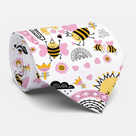 Queen BEES Cute BFF, Baby Girl, Girly Gifts Pink ネクタイ