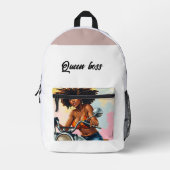 queen boss プリントバックパック (正面)