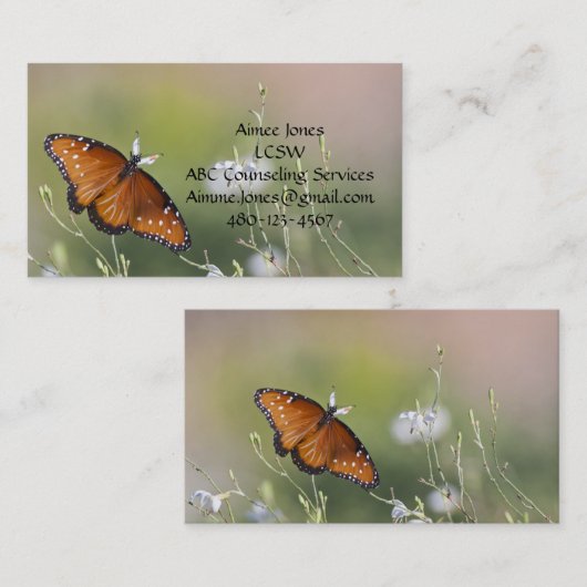 Queen Butterfly in Morning Light名刺 名刺 (正面/裏面)