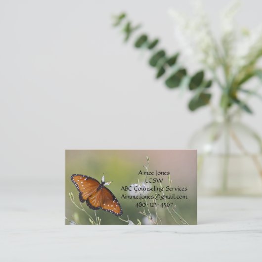 Queen Butterfly in Morning Light名刺 名刺 (スタンド正面)