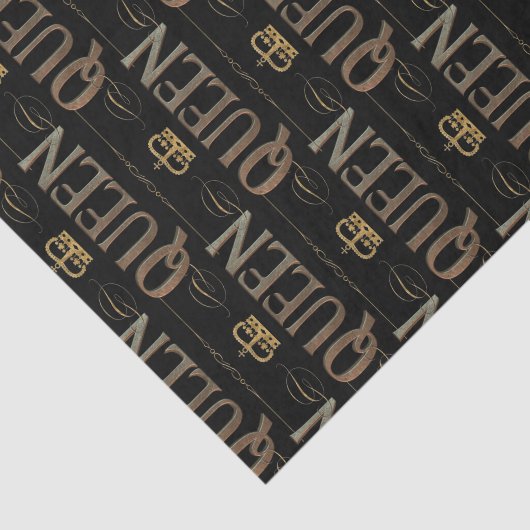 QUEEN Calligraphy Lettering  - Elegant Rich Royal 薄葉紙 (詳細)