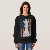 Queen Chess Piece USA Flag  Girl Ladies Womens Che スウェットシャツ (正面フル)