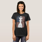 Queen Chess Piece USA Flag  Girl Ladies Womens Che Tシャツ (正面フル)