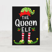 Queen Christmas Elf Matching Pajama X-mas Party  カード (正面)