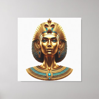 Queen Cleopatra – Golden Pharaonic Canva キャンバスプリント