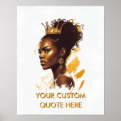 Queen Crown Portrait-Create Your Own Motivational  ポスター (正面)