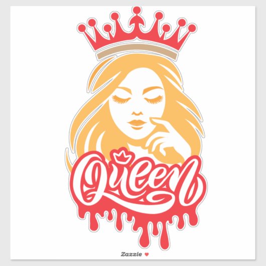 Queen Design – Elegant Royal Crown シール (シート)