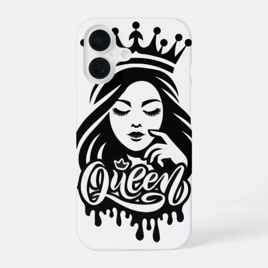 Queen Design – Elegant Royal Crown iPhone 16ケース (裏面)