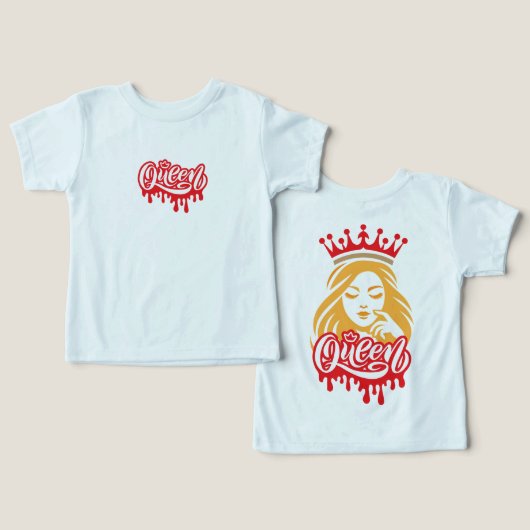 Queen Design – Elegant Royal Crown Typography for  (デザイン正面&裏面)