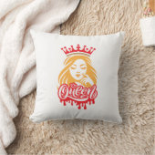 Queen Design – Elegant Royal Crown Typography for  クッション (ブランケット)