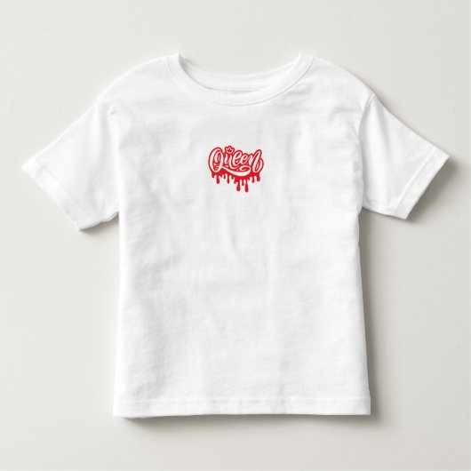 Queen Design – Elegant Royal Crown Typography for  トドラーTシャツ (正面)