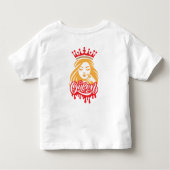 Queen Design – Elegant Royal Crown Typography for  トドラーTシャツ (裏面)