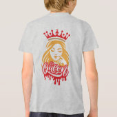 Queen Design – Elegant Royal Crown Typography for  トライブレンドＴシャツ (裏面)