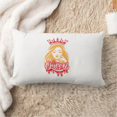 Queen Design – Elegant Royal Crown Typography for  ランバークッション (ブランケット)