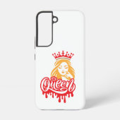 Queen Design – Elegant Royal Crown Typography for Samsung Galaxyケース (裏面)