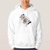 Queen Dimensionalトランプのポーカーロゴ、Mens Sweatshirt パーカ (正面)