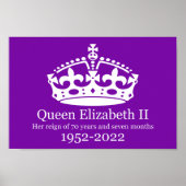 Queen Elizabeth 11 Reign of 70 years ポスター (正面)