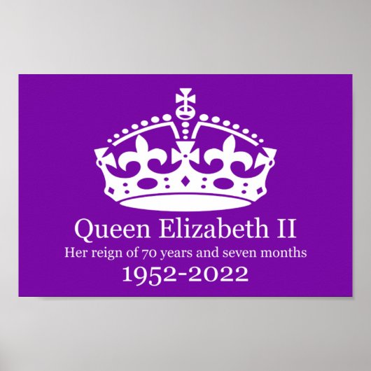 Queen Elizabeth 11 Reign of 70 years ポスター (正面)
