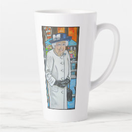 Queen Elizabeth At Paddington Station カフェラテマグ