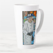 Queen Elizabeth At Paddington Station カフェラテマグ (右アングル)