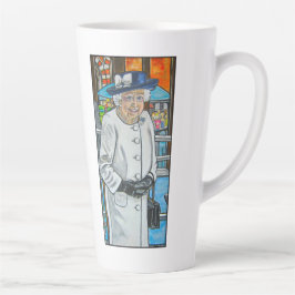 Queen Elizabeth At Paddington Station カフェラテマグ