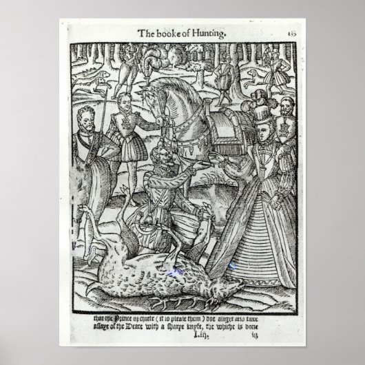 Queen Elizabeth I  at a stag hunt ポスター (正面)