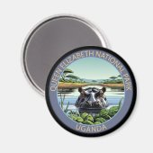 Queen Elizabeth National Park Uganda マグネット (正面/裏面)