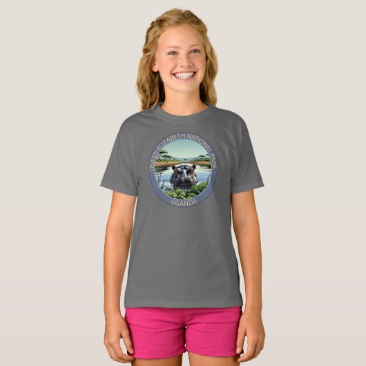 Queen Elizabeth National Park Uganda Tシャツ (正面フル)