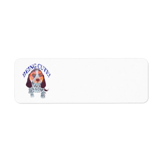 QUEEN ELIZABETH POCKET BEAGLE BEING CUTE INDIGO ラベル (正面)