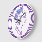 Queen Elizabeth Profile ラージ壁時計 (傾斜)