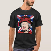 Queen Elizabeth's II British Crown Majesty Queen E Tシャツ (正面)