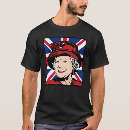 Queen Elizabeth's II British Crown Majesty Queen E Tシャツ (正面)