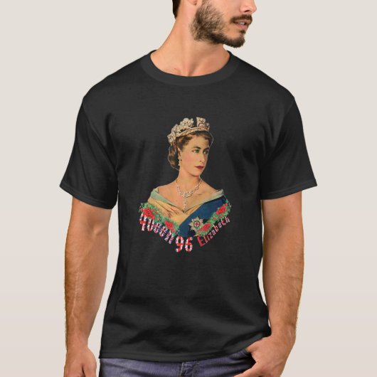 Queen Elizabeth's II British Crown Majesty Queen E Tシャツ (正面)